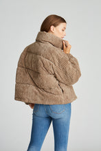 Cord Puffer Jacket - Taupe