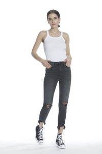 Ace High Rise Decon Skinny - Washed Black